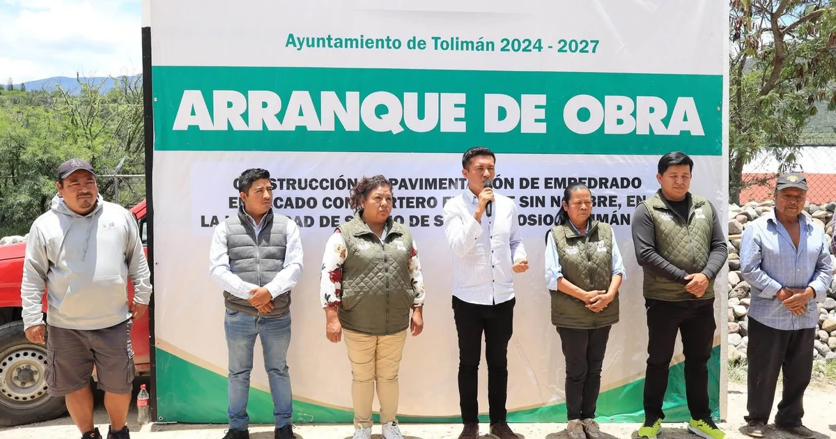 ARRANCA CONSTRUCCIÓN DE PAVIMENTACIÓN CON MORTERO EN SABINO DE SAN AMBROSIO
